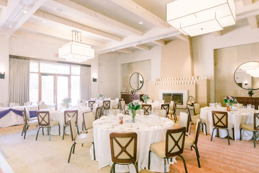 Another angle for the wedding ballroom located inside one of Santa Fe, New Mexico's best wedding venues, the Four Seasons Rancho Encantado. Shot by the Shayla Cristine Photography team, wedding photographers in New Mexico. 