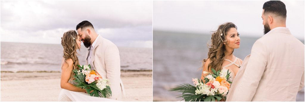 Adventure wedding photographer Shayla Cristine Photography captured the gorgeous couple during their beach wedding celebration and ceremony, the newlyweds, Lais DeLeon and Beau Hightower. 