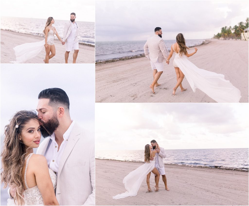 Lais DeLeon and Beau Hightower, after their elopement wedding on the beach, with their favorite Albuquerque based travel wedding photographer, Shayla Cristine Photography. 