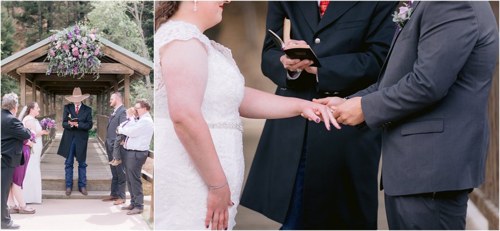A few moments of the outdoor wedding ceremony in Albuquerque, New Mexico, perfectly shot by the Southwest's best wedding photographers Shayla Cristine Photography.
